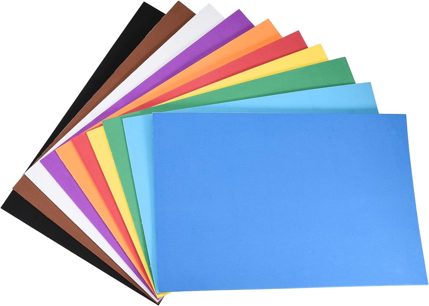 Hojas de espuma Eva coloridas autoadhesivas, 7,8 x 11,8 pulgadas, 1,8 mm de espesor para manualidades, bricolaje, 1 juego de PAIDU