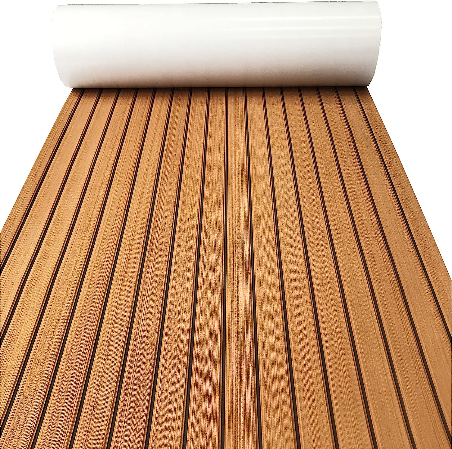 Pisos para barcos Hoja de cubierta de espuma Eva Alfombra marina de teca sintética Alfombra marina Tapas de refrigerador Asientos Pisos autoadhesivos antideslizantes para lancha RV Yate Kayak Plataforma de natación 94 &quot;x44&quot; / 35 &quot;/ 23&quot;