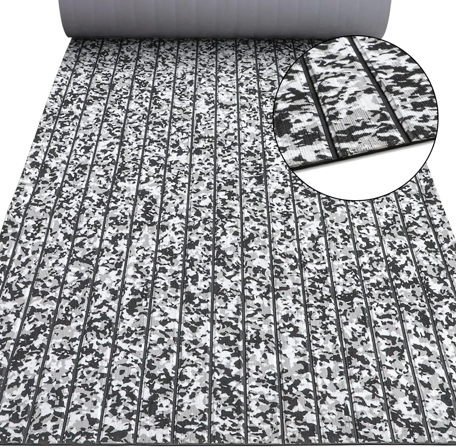 Pisos para barcos Cubiertas para barcos de espuma Eva 94 &quot;x45&quot;/35&quot;/23&quot; Cubierta de mar autoadhesiva Pisos para barcos Antideslizante 6 mm Camo Marine Deck Floors para cubierta de barco Yate Jet Ski Kayak Tabla de surf Barco de pesca po