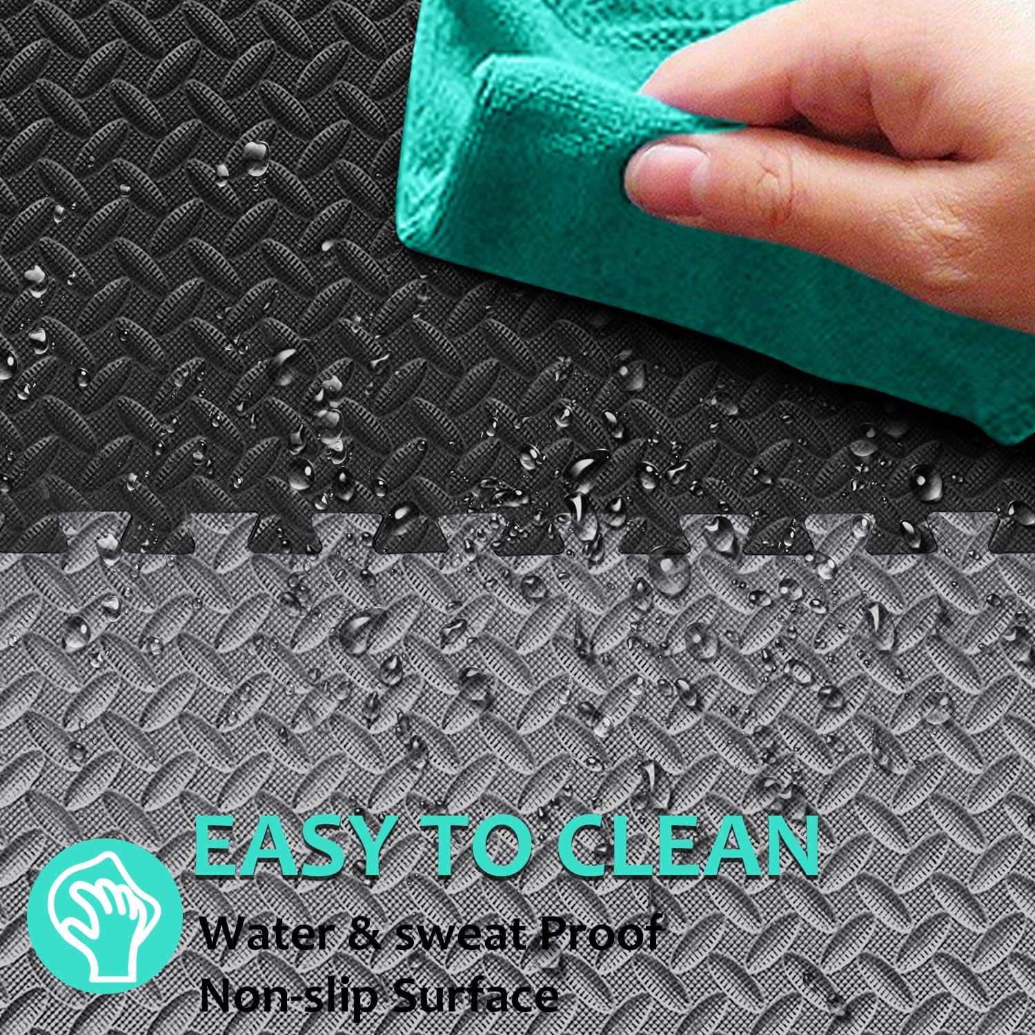 Puzzle Exercise Mat With 12/24/48 Tiles Interlocking Foam Gym Mats 24'' x 24'' Eva Foam Floor Tiles Protective Flooring Mats For Gym Equipment By PAIDU