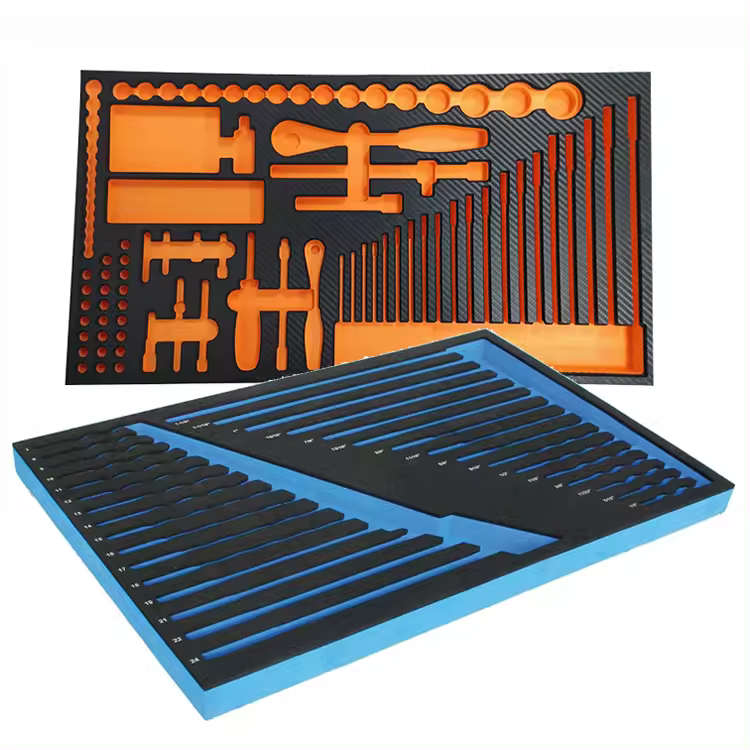 Material de embalaje de alta densidad Paidu, espuma de embalaje personalizada con forma de Color negro, espuma Eva grabada para embalaje protector