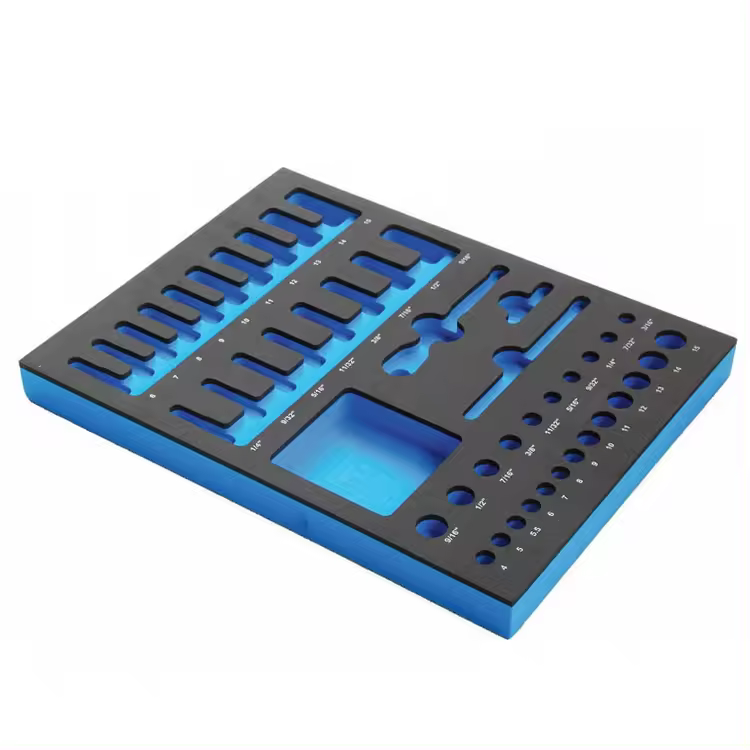 Material de embalaje de alta densidad Paidu, espuma de embalaje personalizada con forma de Color negro, espuma Eva grabada para embalaje protector