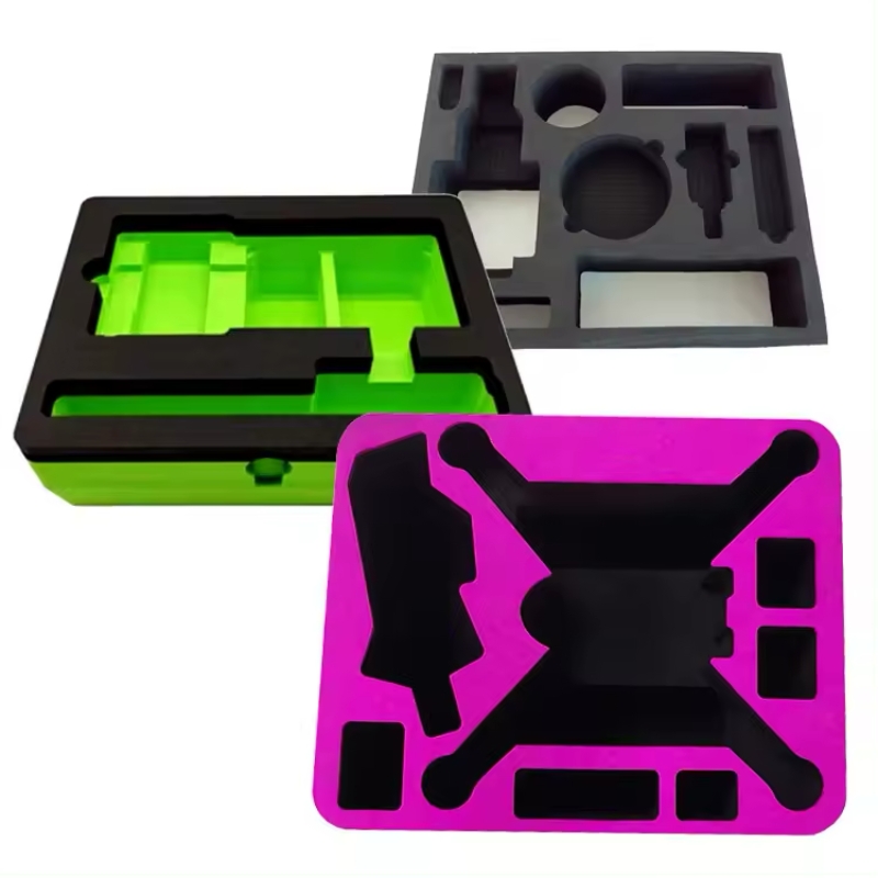 Material de embalaje de alta densidad Paidu, espuma de embalaje personalizada con forma de Color negro, espuma Eva grabada para embalaje protector