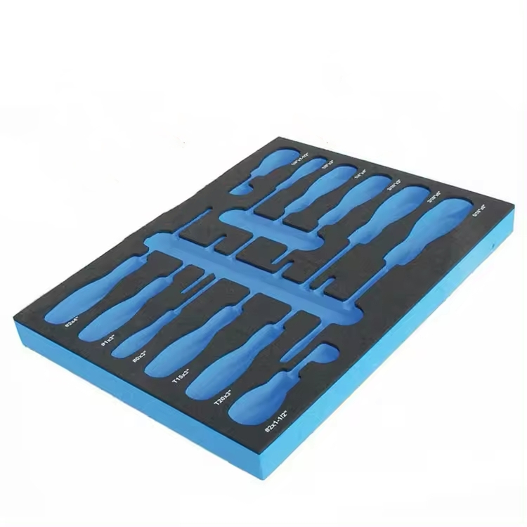 Paidu Professional manufacture custom cell phone packaging box insert with different color EVA foam insert packing