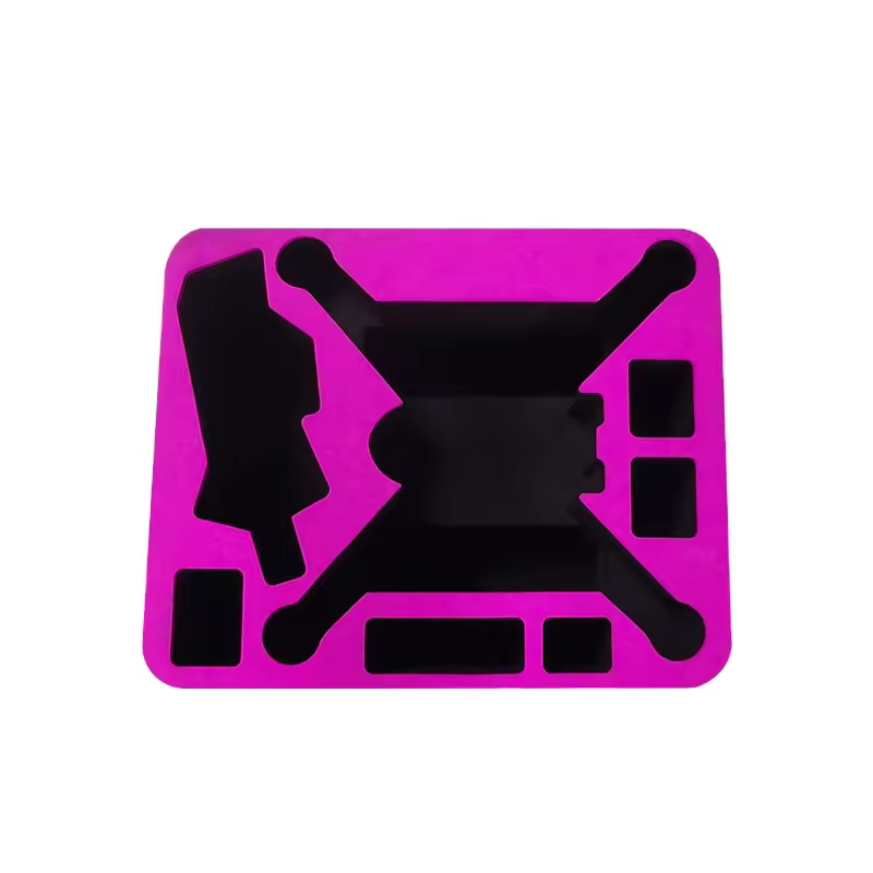 Paidu Factory custom Shock Resistant Packaging Cushion Die Cut Mould EVA Foam Insert case watch Tray with Velvet for Box